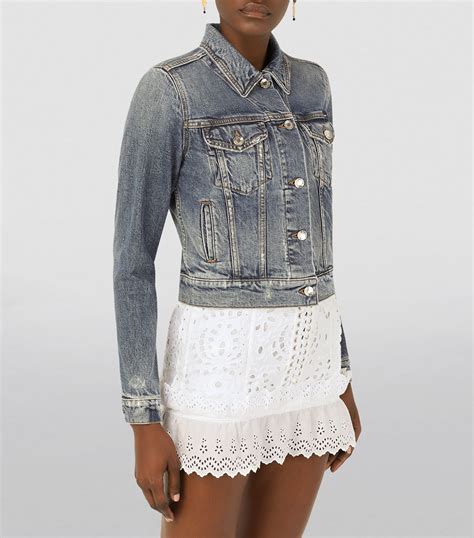 dolce gabbana denim jacket women|farfetch dolce gabbana jacket.